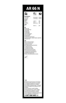Щетка стеклоочистителя 650 мм 650 мм Renault (Kerax 270-450)/ Premium II, Volvo  3 397 008 848 BOSCH