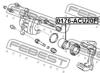 Поршень тормозного суппорта 0176-ACU20F 0176-ACU20F FEBEST