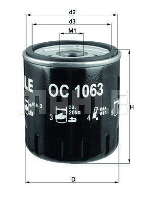 FORD FOCUS I/II/III OC 106/3 MAHLE KNECHT