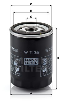 Фильтр масляный LAND ROVER Discovery (98-) (2.5 TD) MANN W7139 MANN FILTER