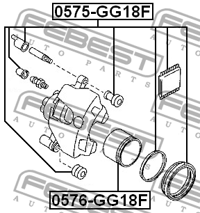 MAZDA 6 (GG) (2002-2007) D=57, 1.8 0576-GG18F FEBEST
