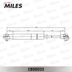 Упор газовый TOYOTA CAMRY V40 06-11 CB00033 CB00033 MILES