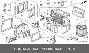 Регулятор скорости вентилятора отопителя HONDA 79330S10A42 HONDA