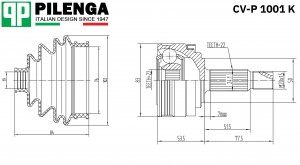 ШРУС наружный ВАЗ-2108-2110 PILENGA CVP1001K PILENGA