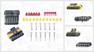 Комплект разъемов универс. (7813067 + 7813062) КамАЗ 7113029 TE PARTS