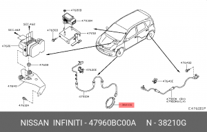 NISSAN MICRA (K12E)/ NOTE (E11) переднее 47960BC00A NISSAN