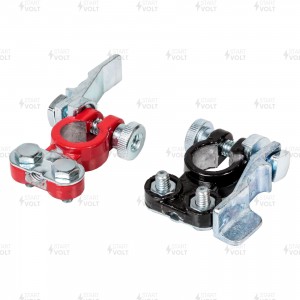 Клеммы АКБ в комплекте цинк с покрытием, прижимная планка (SBT 021) SBT 021 START VOLT