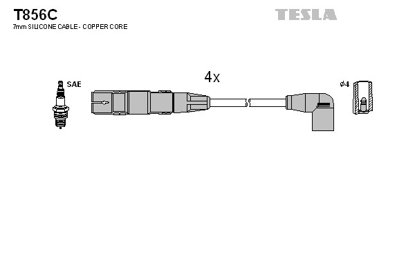 к-кт проводов!\ VW Golf/Bora 2.0i 98> T856C TESLA