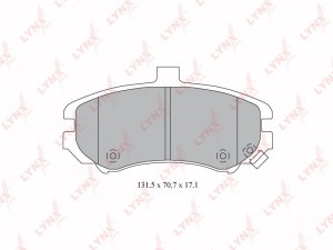 Колодки тормозные HYUNDAI Elantra (00-),Matrix (02-) передние (4шт.) LYNX BD-3610 LYNXAUTO