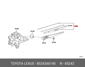 ЩЕТКА СТЕКЛООЧИСТИТЕЛЯ 85242-60140 85242-60140 TOYOTA
