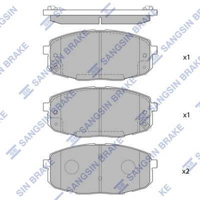 Колодки передние HYUNDAI i30 SP1162 SP1162 SANGSIN