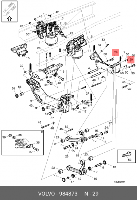 болт !M16x2x180 фланцевый \VOLVO 984873 VOLVO