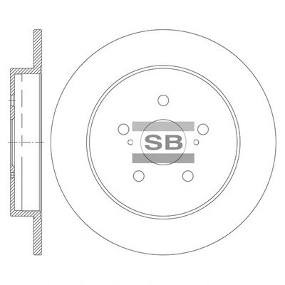 Диск тормозной GEELY Atlas NL-3 (17-) задний (1шт.) SANGSIN SD8460 SANGSIN
