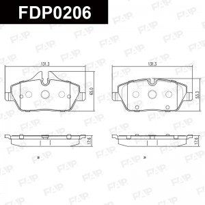 Тормозные колодки дисковые смесь CERAMIC FDP0206 FDP0206 FAP