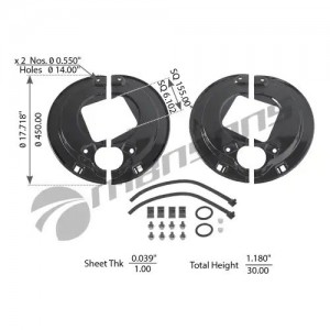 Защита тормозная SN4220-2, KVAD. 150mm 300181 MANSONS