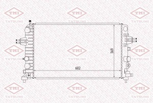 Радиатор охлаждения OPEL Astra/Zafira 04- TGA1024 TGA1024 TATSUMI