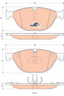 Колодки передние BMW 5 F10, 7 F01-F04 GDB1838 GDB1838 TRW
