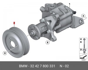 Ременной шкив 32427800331 32 42 7 800 331 BMW