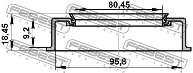Сальник ступичный передний TOYOTA LAND CRUISER PRADO 120 2002-2009 95ADS-8196091 95ADS-81960918X FEBEST