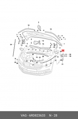 Кронштейн VAG 6RD 823 633 VAG