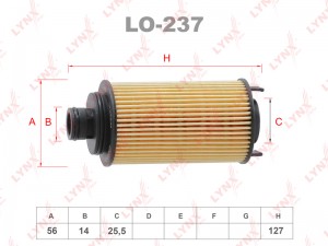Фильтр масляный CHERY Exeed LYNX LO237 LYNXAUTO