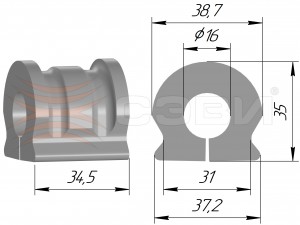 Втулка стабилизатора переднего 2235-6040 SEVI