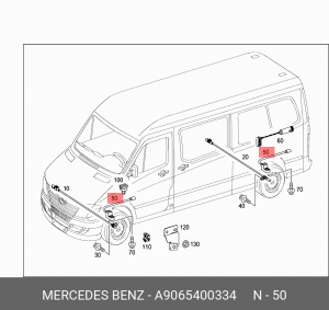ЭЛЕКТРОПРОВОДКА 9065400334 A 906 540 03 34 MERCEDES BENZ