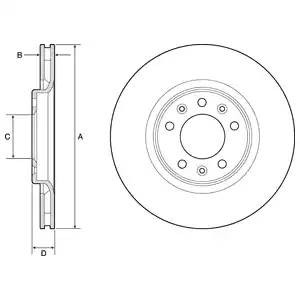 BG4806C диск тормозной! передн.вент.с покрытием\ Citroen Jumpy, Peugeot Expert 1 BG4806C DELPHI