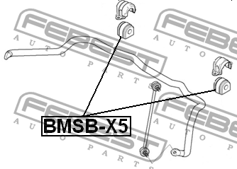 Втулка стабилизатора BMW X5 E53 199­9-2006 BMSB-X5 BMSB-X5 FEBEST