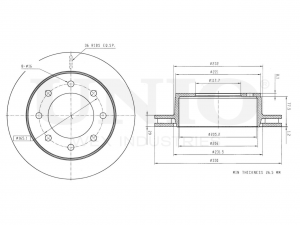Диск тормозной задний BRD-20388 UNIO