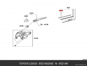 резинка стеклоочистителя!\ Toyota Auris E180 12-18 85214-42060 TOYOTA