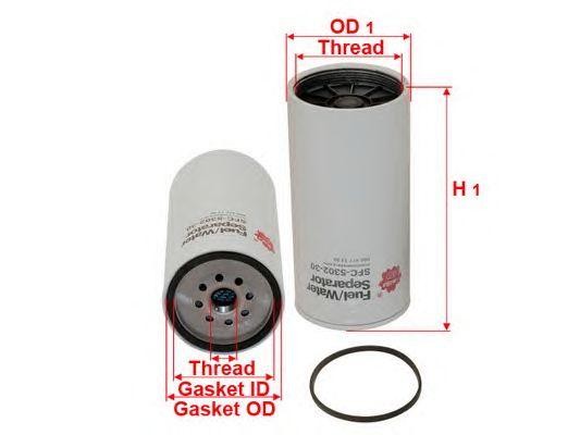 Фильтр топливный IVECO SCANIA P,G,R,T series сепаратор под колбу SAKURA SFC530230 SAKURA