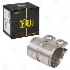 Хомут глушителя трубчатый с муфтой D51 мм L80 мм нерж. сталь 304 SS TC 51 SS TC51SS TRIALLI