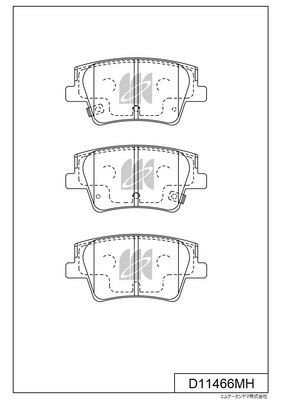 Колодки тормозные дисковые D11466MH D11466MH MK KASHIYAMA