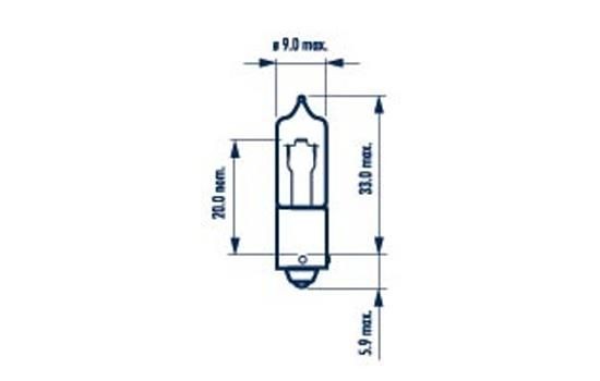 Лампа 24V H21W BAY9s Halogen Miniature NARVA 681963000 NARVA