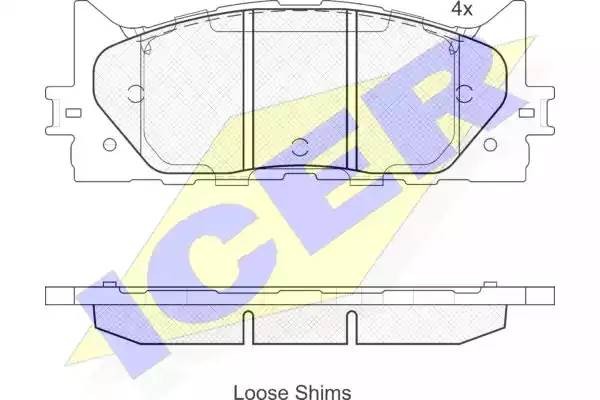181764 колодки дисковые передние !\ Toyota Camry ACV 40/45 06> 181764 ICER