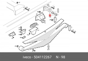сайлентблок рессоры!\ IVECO 504112267 IVECO