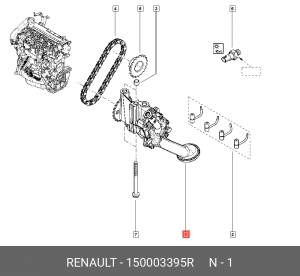 насос масляный!\ Renault 150003395R RENAULT