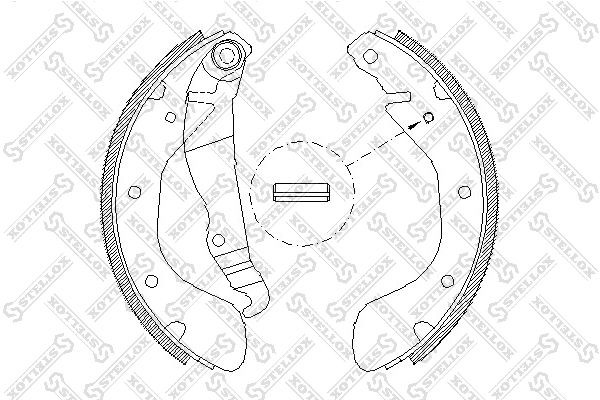 колодки барабанные!\ Geely, Opel Astra F 91-98/Corsa A-C 91-03 318-100-SX STELLOX