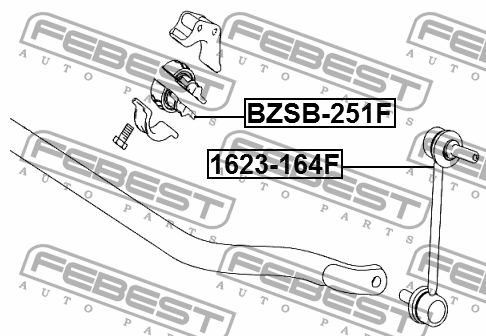 Втулка переднего стабилизатора d27 MB R-CLASS 4 MATIC BZSB-251F BZSB-251F FEBEST