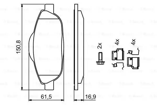 Колодки торм.пер. 0 986 494 261 BOSCH