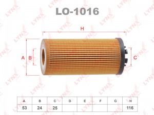 фильтрующий элемент маcла!\ BMW F40/F52/F45 LO-1016 LYNXAUTO