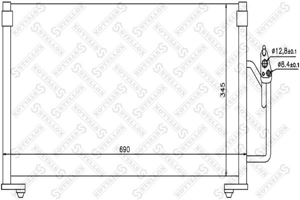 радиатор кондиционера!\ Mitsubishi Galant 2.0/2.4GDi 00-04 10-45229-SX STELLOX