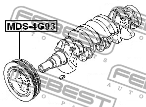 Шкив коленвала MDS-4G93 MDS-4G93 FEBEST