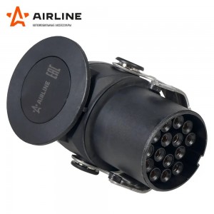 Разъем электрический прицепа ISO 12098 15-полюсный АБС (вилка пластик) AIRLINE ATE-44 AIRLINE