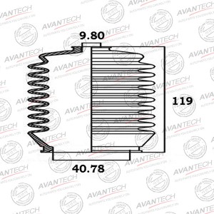 Пыльник рулевой системы Avantech BS0110 AVANTECH