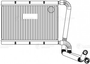 Радиатор отопителя ВАЗ-21214 ЛАДА 4x4 Urba FL (19-) алюминиевый с кондиционером  LRH 0128 LUZAR