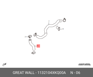 Воздуховод турбины 1132104XKQ00A 1132104XKQ00A HAVAL