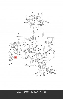 AUDI A4[B8] (2007>)/ A5/S5 (2008>) 8K0 411 327 A VAG