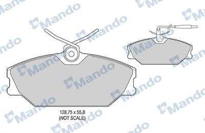 Колодки тормозные RENAULT Laguna,Megane,Safrane передние (4шт.) MANDO MBF015101 MANDO